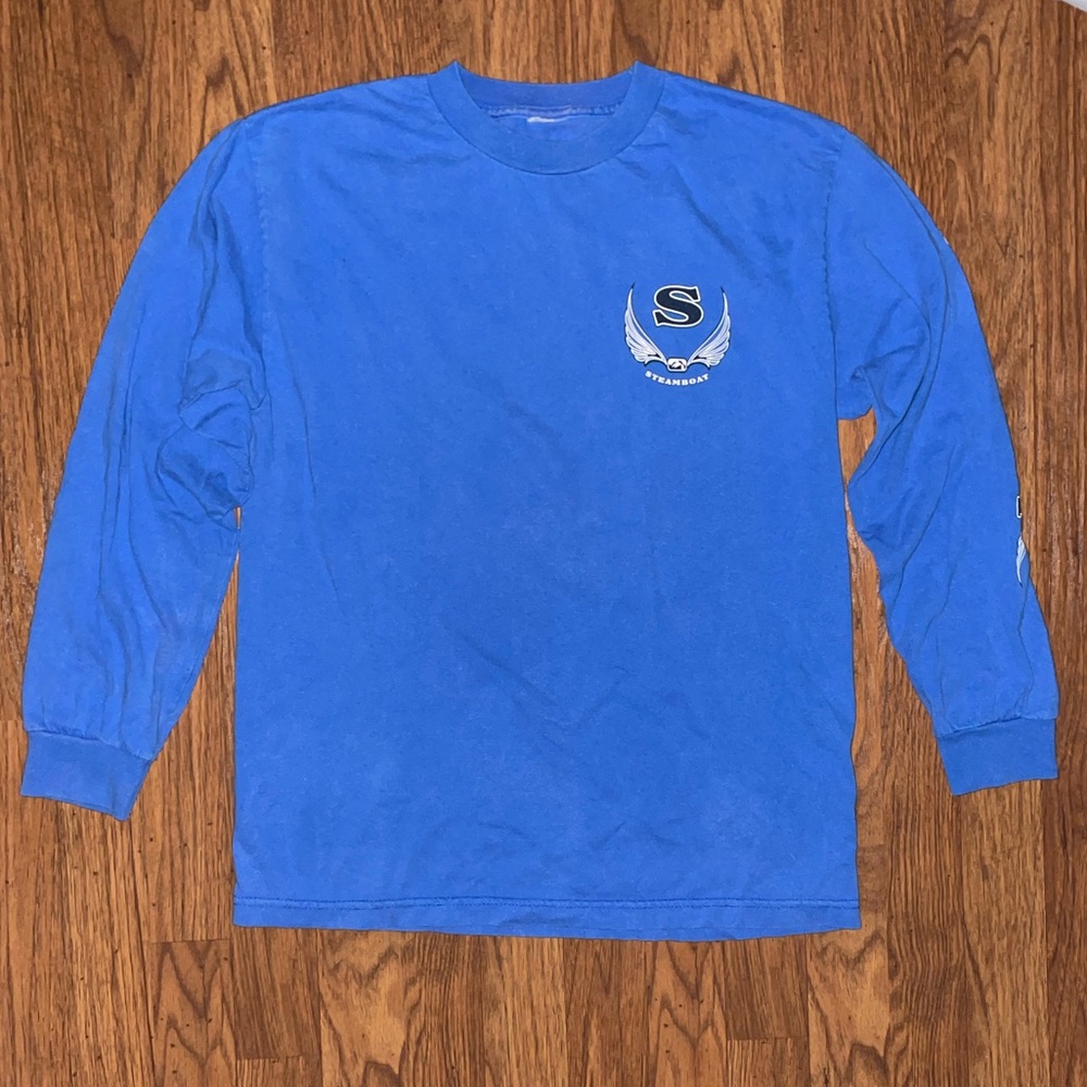 90s Retro Blue Steamboat Springs Long Sleeve